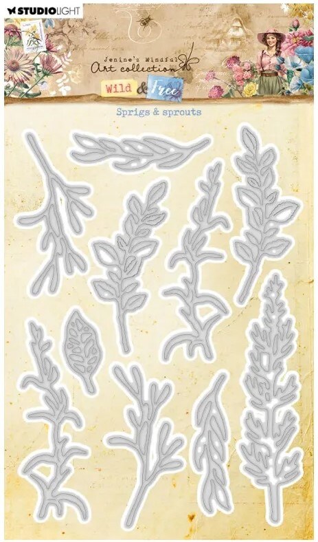 Vyřezávací šablony Studio Light - ratolesti - sada 10 ks