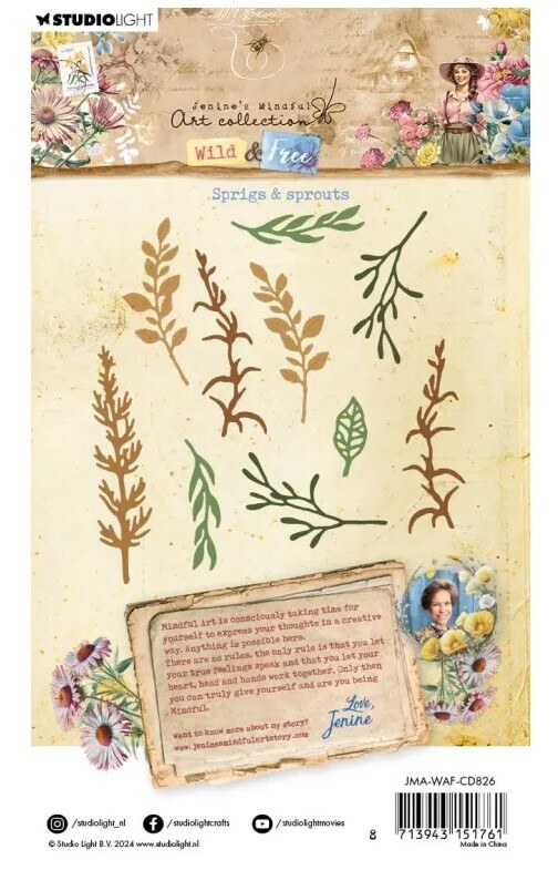 Vyřezávací šablony Studio Light - ratolesti - sada 10 ks