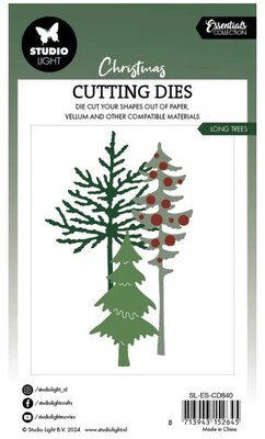 Vyřezávací šablony Studio Light - jehličnany - sada 3 ks