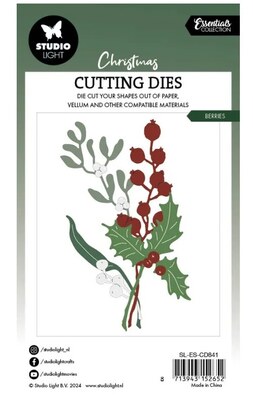 Vyřezávací šablony Studio Light - zimní bobule - sada 6 ks