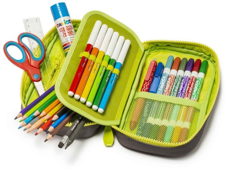 Prostorný penál CARIOCA Roomy modrý - 1 ks