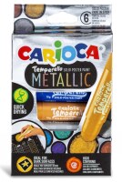 Temperové barvy CARIOCA Metallic - sada 6 ks