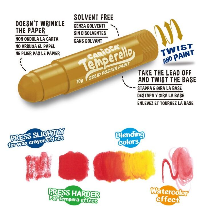 Temperové barvy CARIOCA Metallic - sada 6 ks