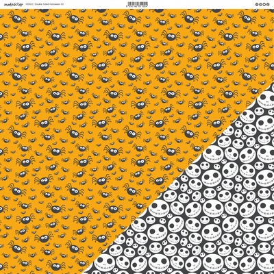 Oboustranný papír 12x12" MODA SCRAP Halloween 02 - pavoučci - 1 list