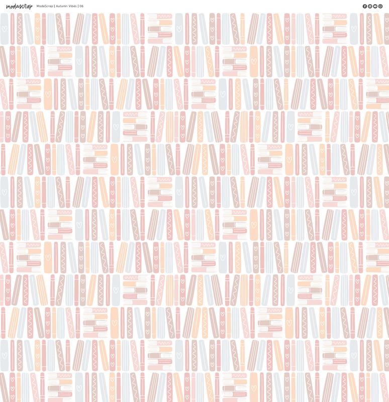 Papíry MODA SCRAP 12x12" - Autumn Vibes - sada 13 listů