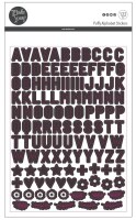 Nálepky MODA SCRAP - Puffy abeceda černá - sada 122 ks