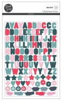Nálepky MODA SCRAP - Puffy abeceda zelené, červené - sada 122 ks