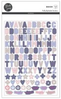 Nálepky MODA SCRAP - Puffy abeceda modrá - sada 122 ks