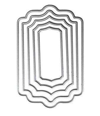 Vyřezávací šablona dpCraft - ozdobné rámečky - 5 ks v sadě