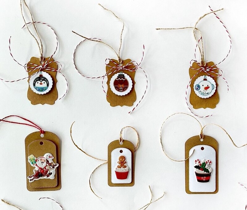 Vyřezávací šablony dpCraft - visačky - sada 3 ks