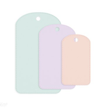 Vyřezávací šablony dpCraft - visačky - sada 3 ks