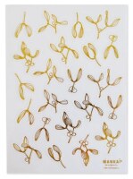 Designové průhledné zlaté samolepky MANKAI Jmelí - arch 22 ks