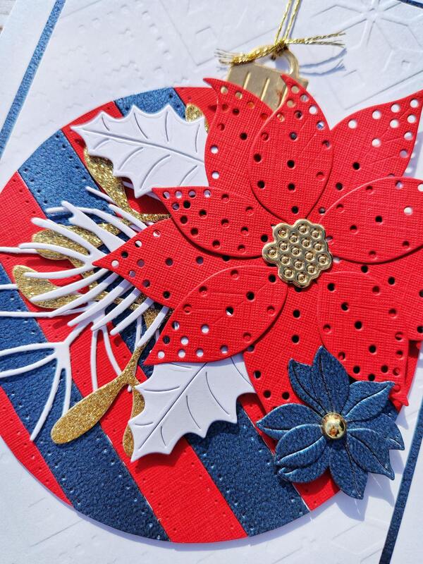 Přání ruční výroba -  Vánoční hvězda 2 - 1 ks