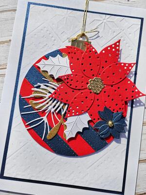 Přání ruční výroba -  Vánoční hvězda 2 - 1 ks