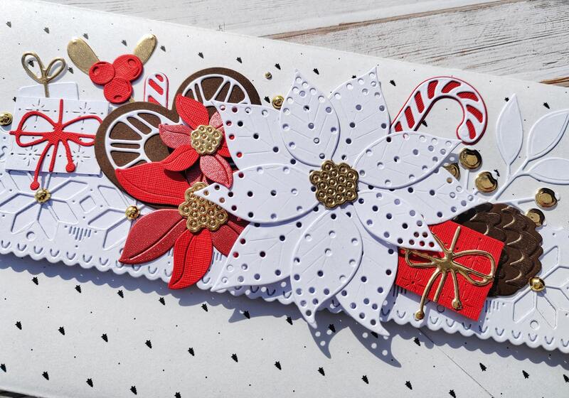 Dárková obálka - Vánoční hvězda (magnetické otvírání) - 1 ks