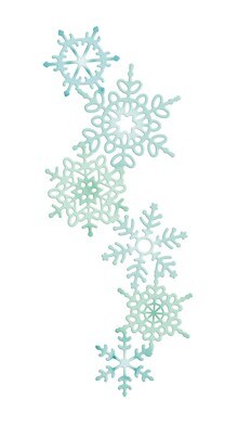 Vyřezávací šablony dpCraft - vločková girlanda - 1 ks