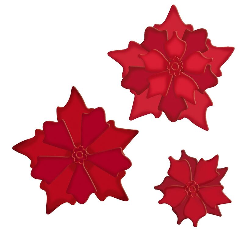 Vyřezávací šablony dpCraft - vánoční hvězda - sada 4 ks