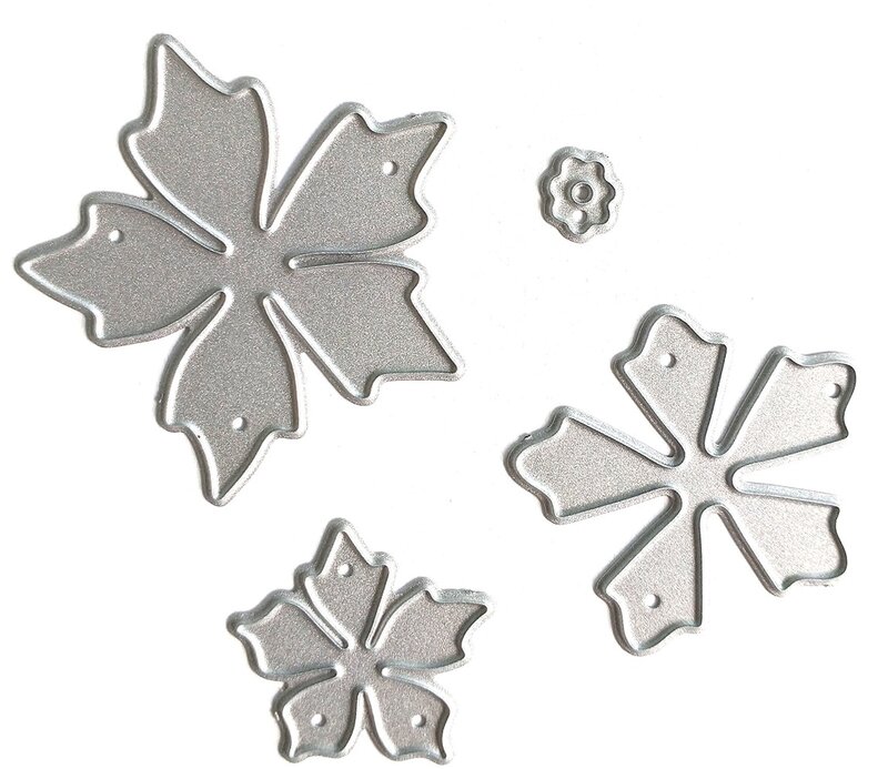 Vyřezávací šablony dpCraft - vánoční hvězda - sada 4 ks