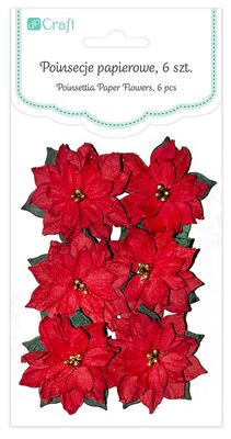 Papírové vánoční hvězdy DpCraft - červené - sada 6 ks