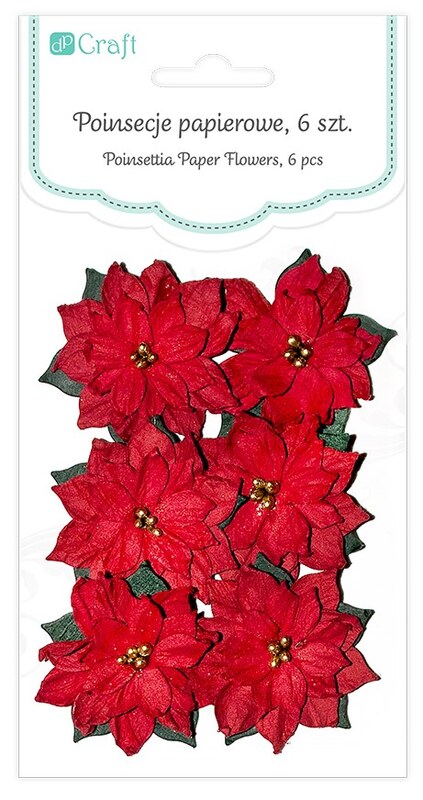 Papírové vánoční hvězdy DpCraft - červené - sada 6 ks