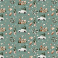 Vánoční balicí papír 70 x 100 cm - 135 g/m2 - Teplo domova - 1 arch