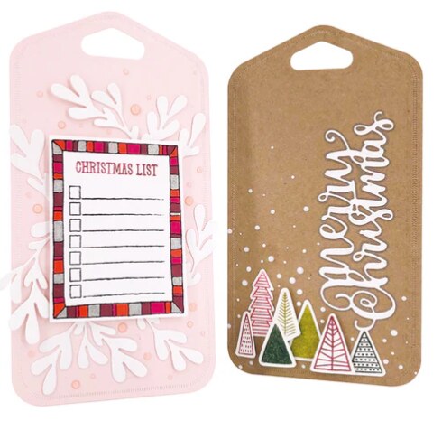 Silikonová razítka MODA SCRAP - Stromky a rámeček - sada 14 ks