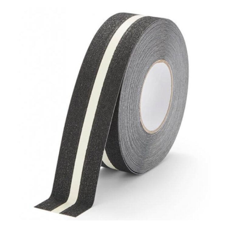 Protiskluzová páska Heskins Glowfix - 50 mm x 18 m - černá s lumin. pruhem