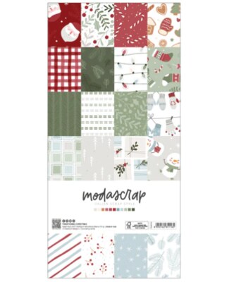 Papíry MODA SCRAP 6x12" - Traditional Christmas - sada 24 listů Papíry MODA SCRAP 6x12" - Traditional Christmas - sada 24 listů