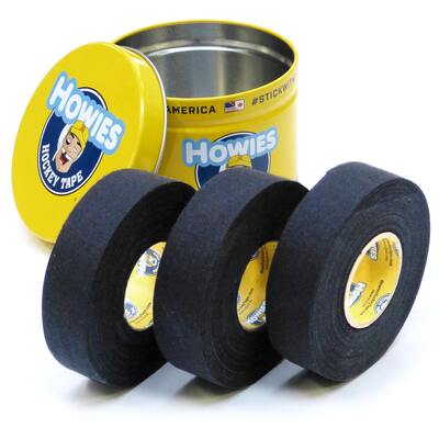 Plechovka + 3 černé hokejové pásky HOWIES - výhodný set