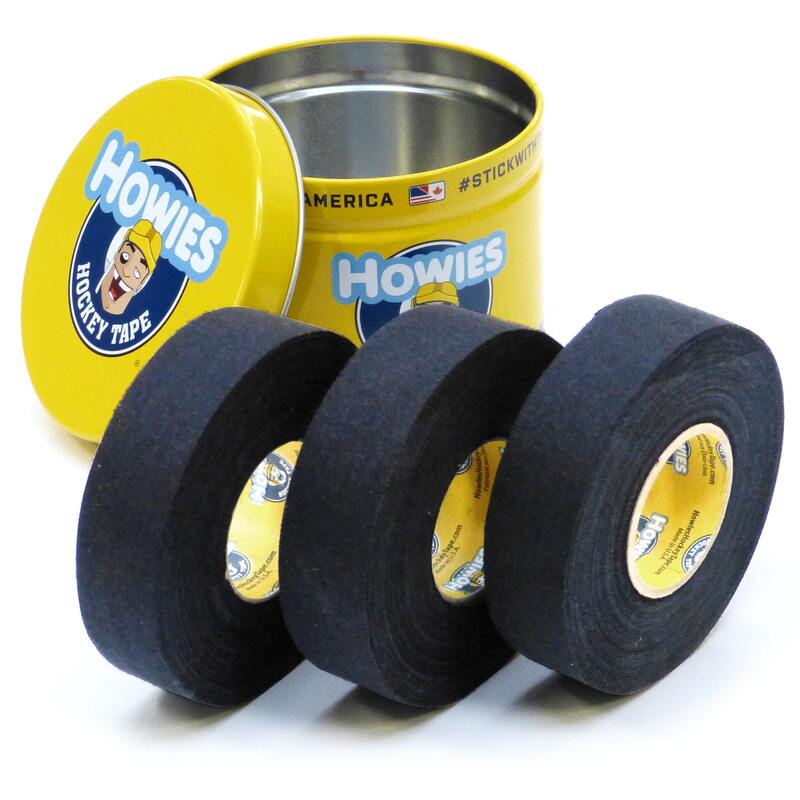 Plechovka + 3 černé hokejové pásky HOWIES - výhodný set