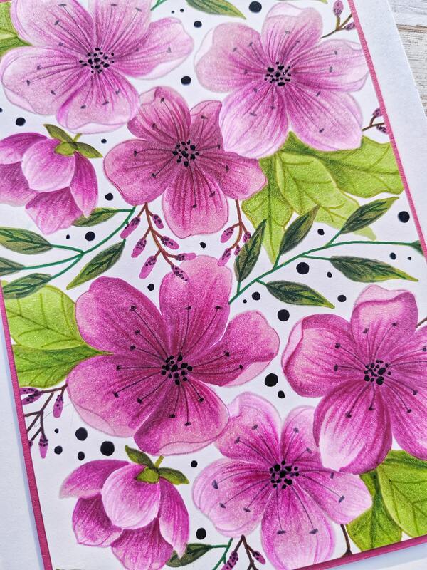 Přání ruční výroba - Květinové - ručně malované