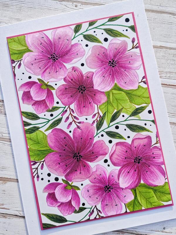 Přání ruční výroba - Květinové - ručně malované