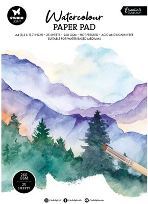 Akvarelový skicák Studio Light 260g - 25 listů v sadě