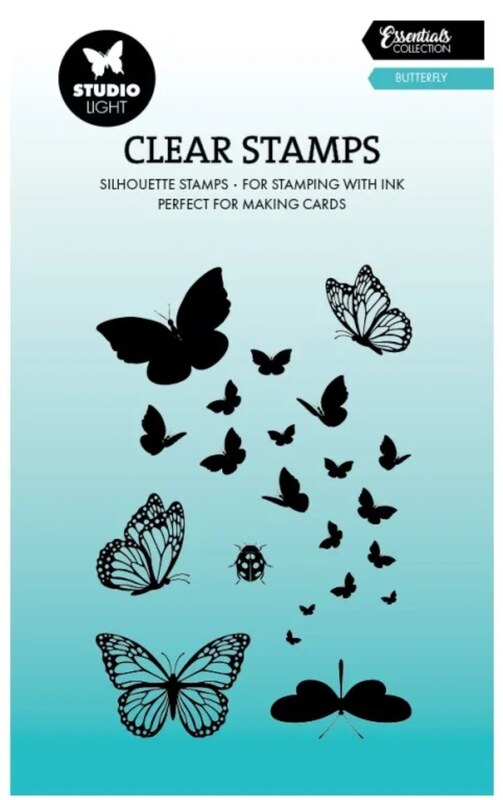 Silikonová razítka Studio Light - motýli - sada 6 ks
