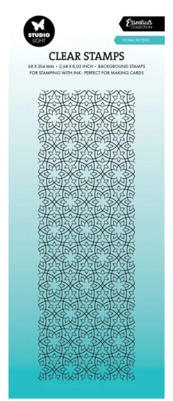 Silikonová razítka pozaďová Studio Light - geometrické květiny - sada 1 ks