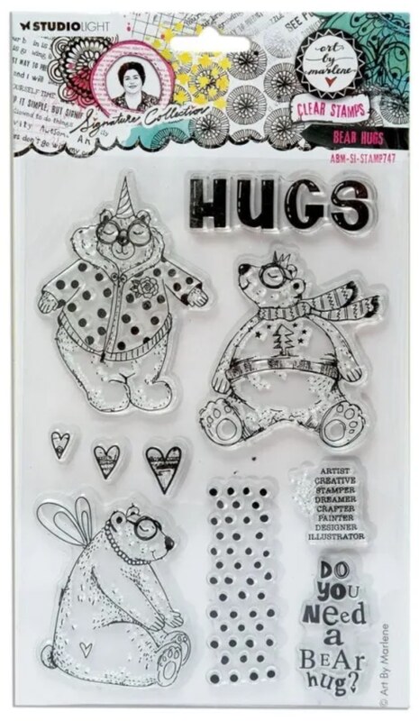 Silikonová razítka Studio Light - Medvědi - sada 10 ks