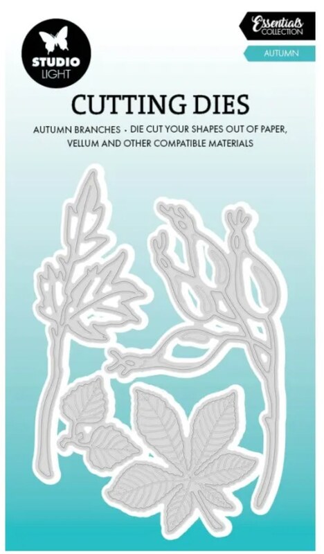 Vyřezávací šablony Studio Light - listí a šípky - sada 4 ks