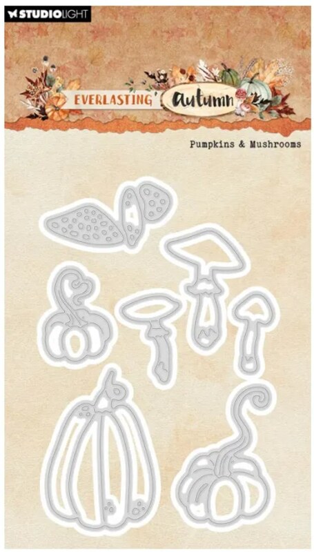 Vyřezávací šablony Studio Light - dýně a houby - sada 7 ks
