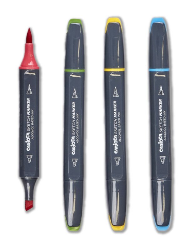 Alkoholové fixy CARIOCA v boxu - 32 ks