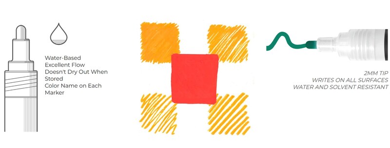 Akrylové popisovače CARIOCA v krabičce - 8 ks