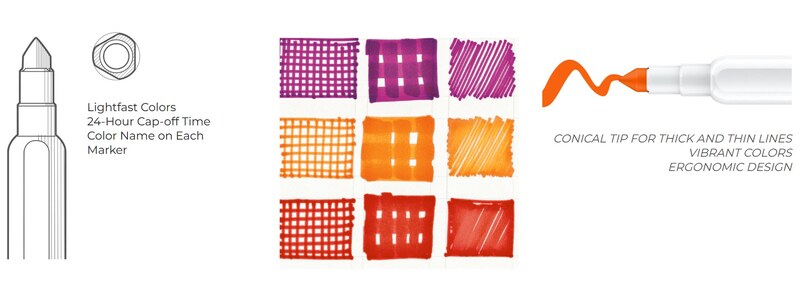 Fixy CARIOCA s kónickým hrotem - 12 ks