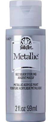 Akrylová metalická barva FolkArt stříbrná - 58 ml