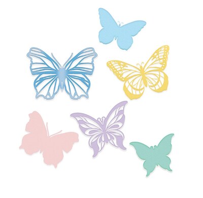 Vyřezávací šablona dpCraft - motýli - 6 ks