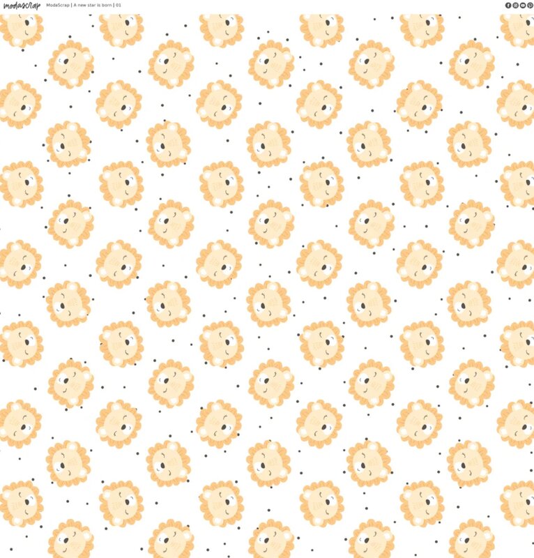 Sada papírů MODA SCRAP 12x12" - A new star is born - sada 13 listů