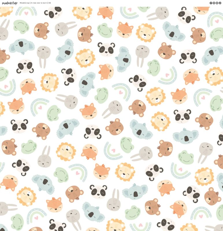 Sada papírů MODA SCRAP 12x12" - A new star is born - sada 13 listů