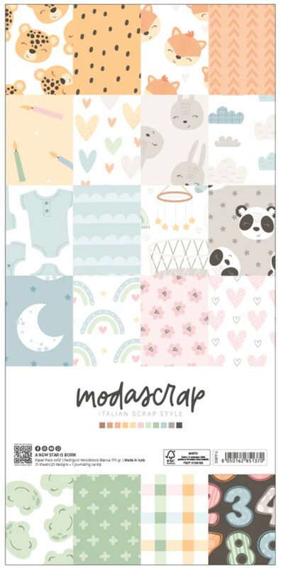 Sada papírů MODA SCRAP 6 x12" - A new star is born - sada 21 listů