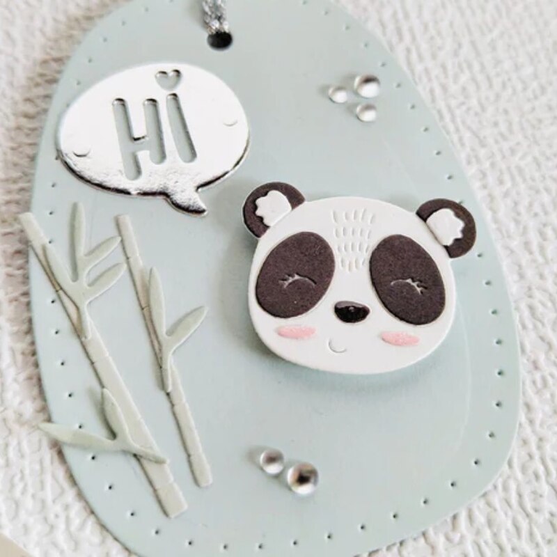 Vyřezávací šablony MODA SCRAP - panda - sada 5 ks