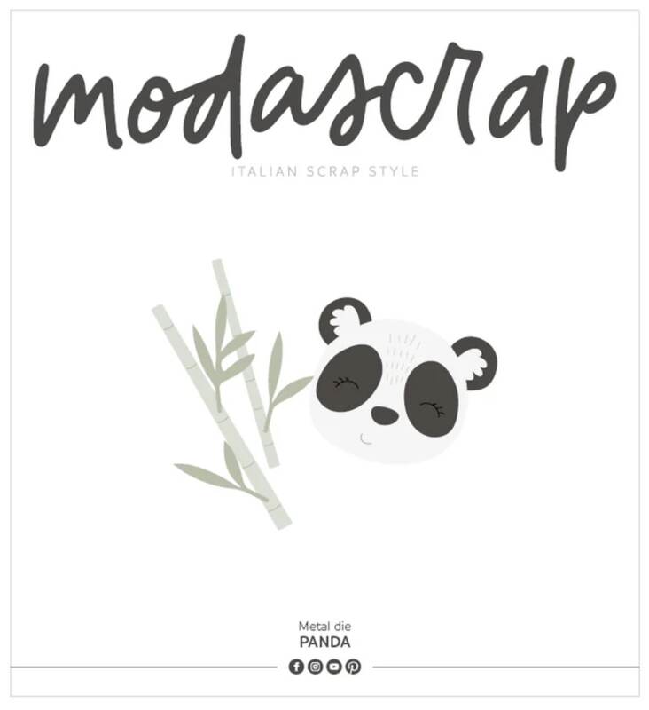 Vyřezávací šablony MODA SCRAP - panda - sada 5 ks