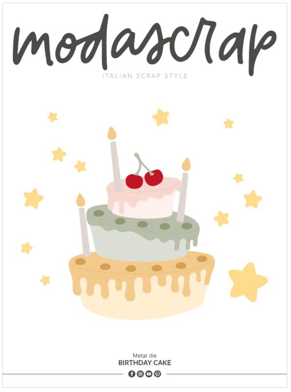 Vyřezávací šablony MODA SCRAP - narozeninový dort - sada 12 ks