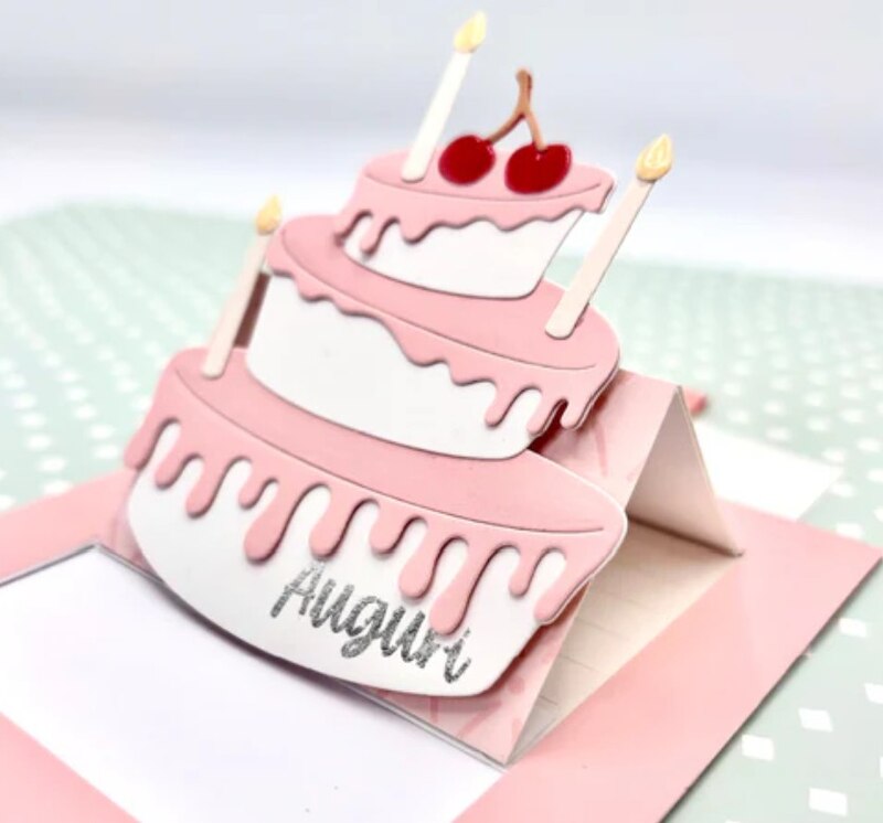 Vyřezávací šablony MODA SCRAP - narozeninový dort - sada 12 ks